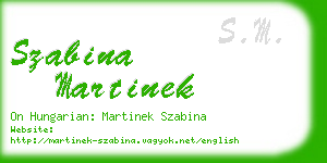 szabina martinek business card